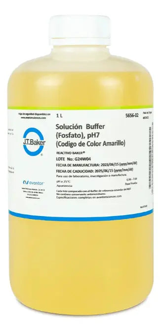 Solución Buffer Fosfato pH 7 Calibración 1 L J.T. Baker