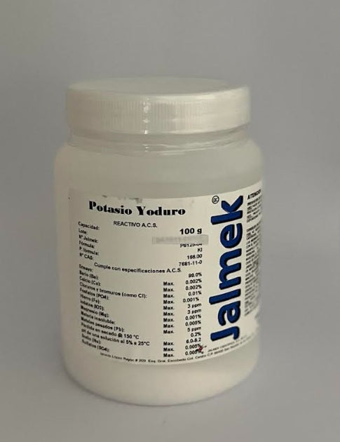 YODURO DE POTASIO ACS DE 100 g.