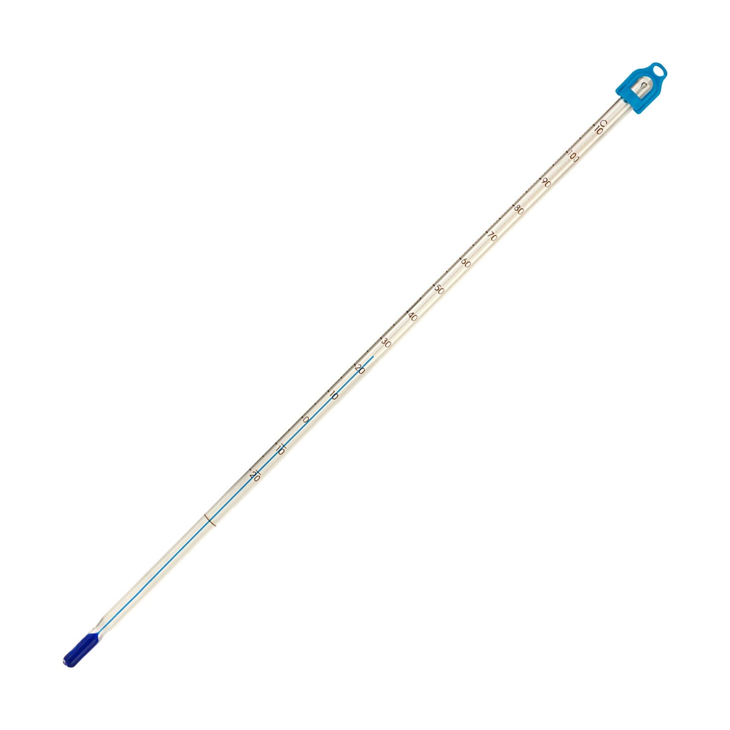 TERMOMETRO DE VIDRIO, LO-TOX I.P. RELLENO AZUL -20 a 150 °C. BRANNAN