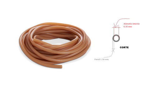 TUBO LATEX 6.35 x 1.58 MM CON 15 M. HOLY