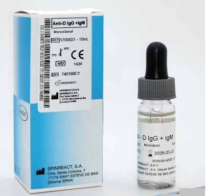 SUERO ANTI D (Rh) 10 ML.