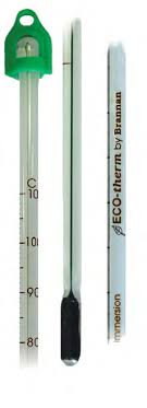 TERMOMETRO INITIAL I.P. RELLENO VERDE -20 a 110 °C. BRANNAN