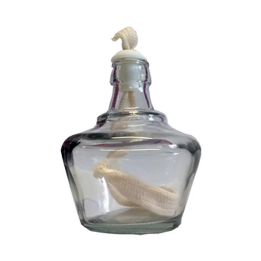 LAMPARA DE ALCOHOL, DE VIDRIO, Capacidad 60 ml. aprox.