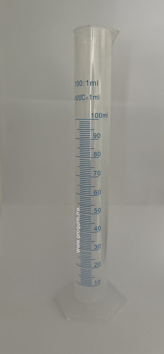 PROBETA DE PLASTICO BASE HEXAGONAL 100 ML