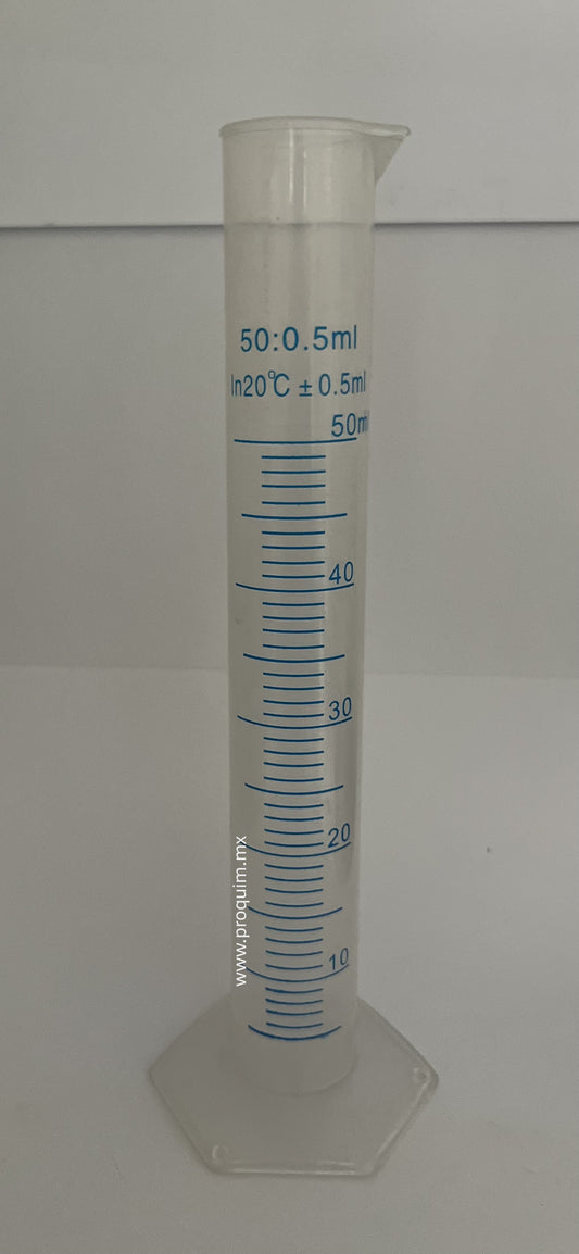 PROBETA DE PLASTICO BASE HEXAGONAL 50 ML