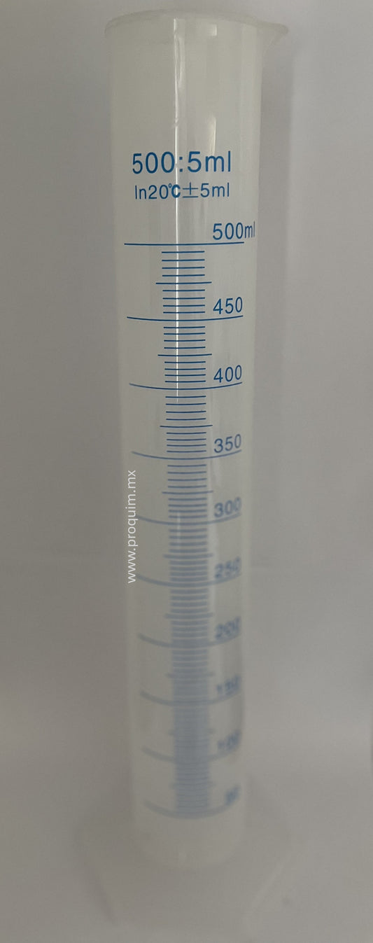 PROBETA DE PLASTICO BASE HEXAGONAL 500 ML