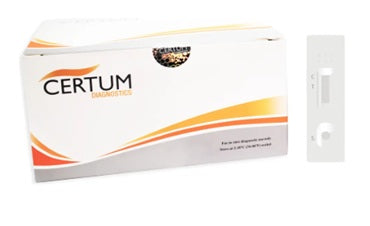 Prueba de Embarazo para detección de Gonadotropina Corionica Humana sensibilidad 25 mUI/mL (hCG) en Cassette - Caja con 40 piezas - Certum