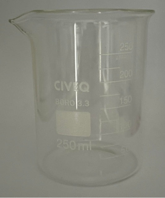 VASO DE PRECIPITADO FORMA BAJA DE 250 ML. CIVEQ