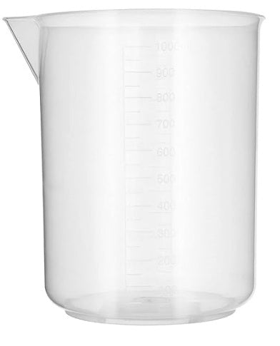 VASO DE PLASTICO GRADUADO DE 1 L. POLIPROPILENO